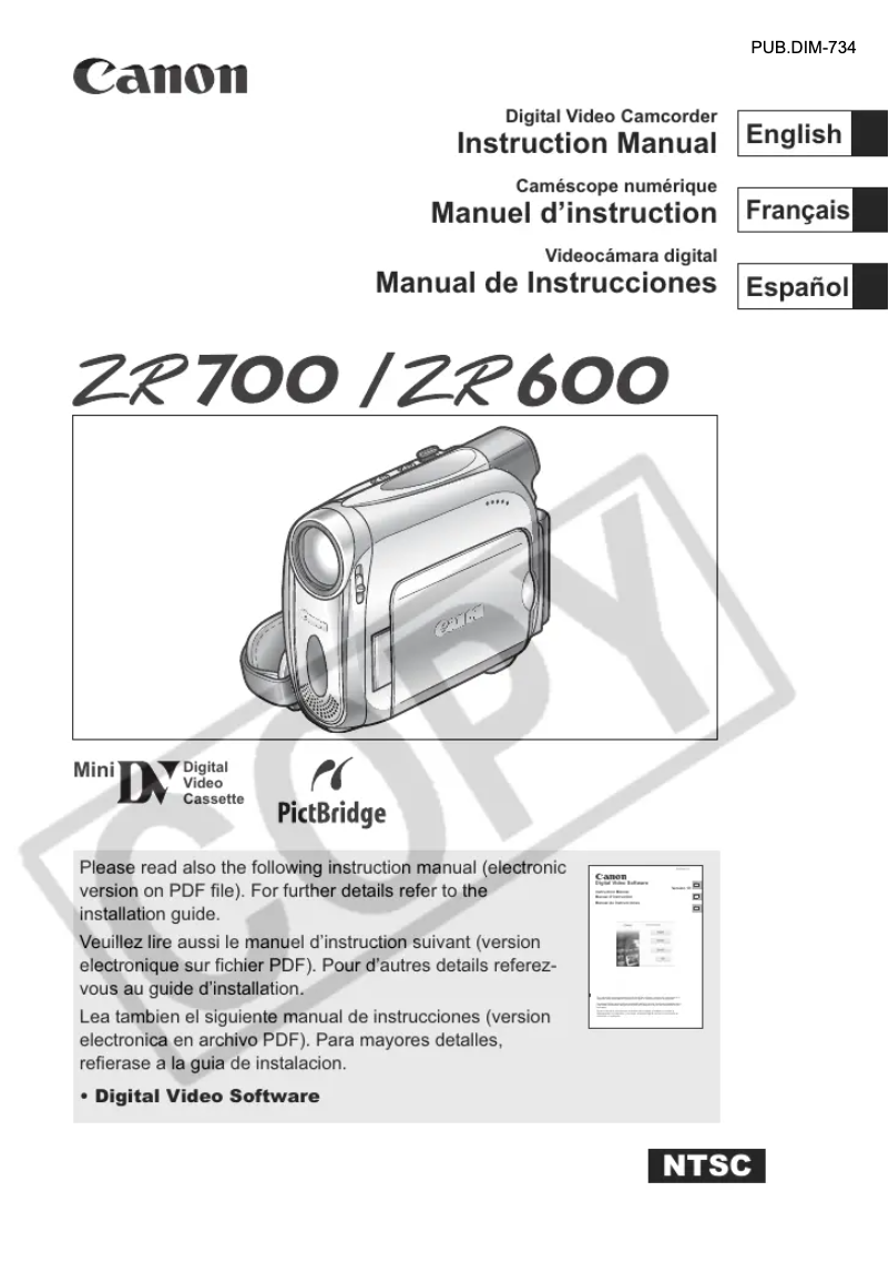 Imagen de la primera página del manual del dispositivo ZR700