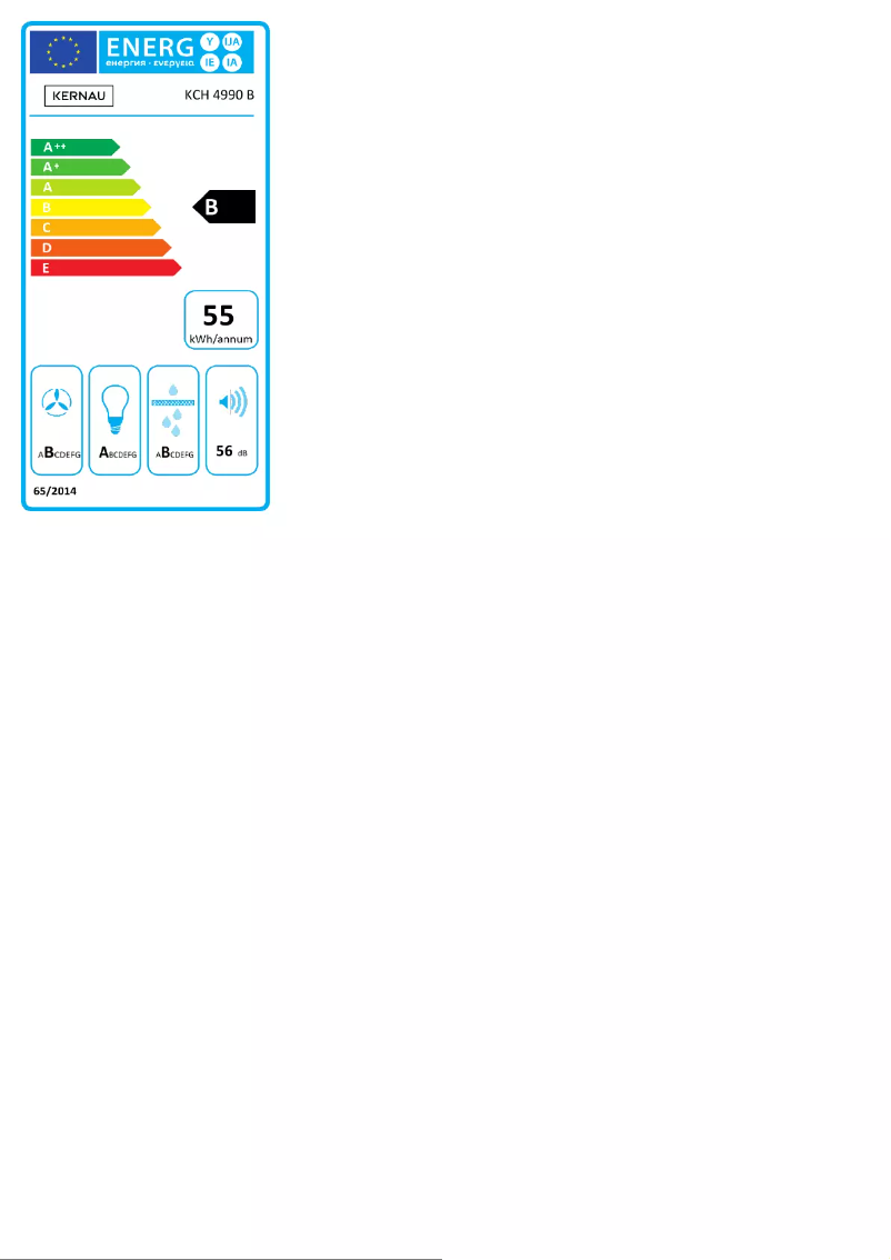 Página 1 del manual Etiqueta energética Kernau KCH 4990 B
