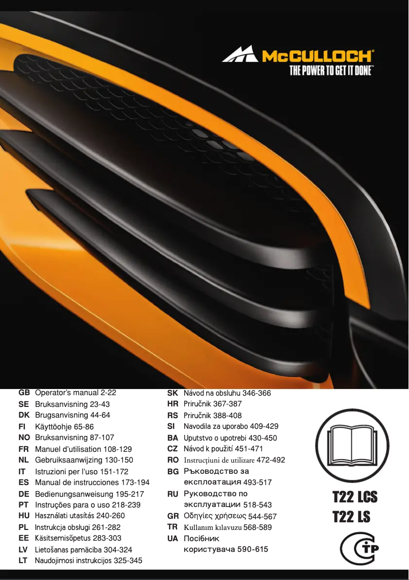 Página 1 del manual Manual de usuario McCulloch T22 LCS