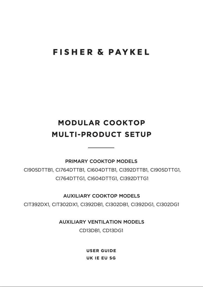 Página 1 del manual Manual de usuario Fisher & Paykel CI302DB1