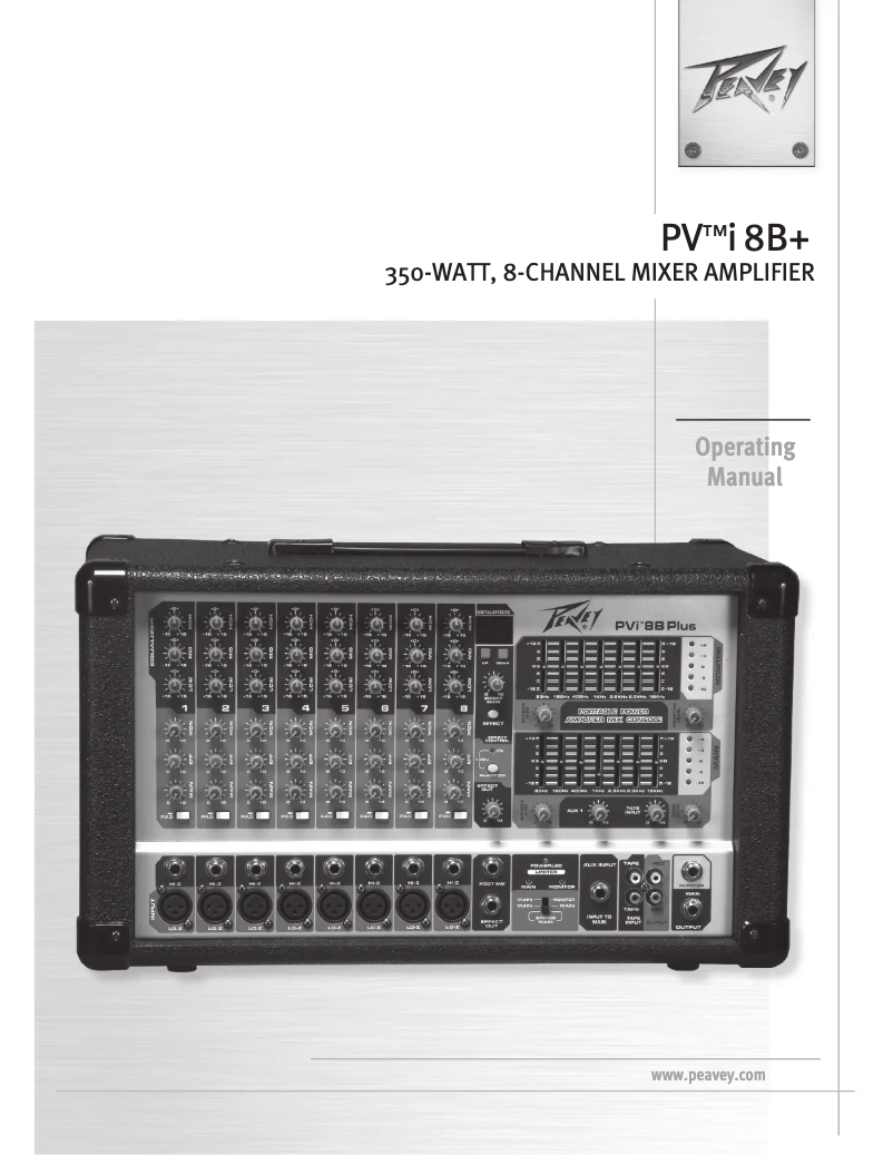 Página 1 del manual Manual de usuario Peavey PVi 8B+