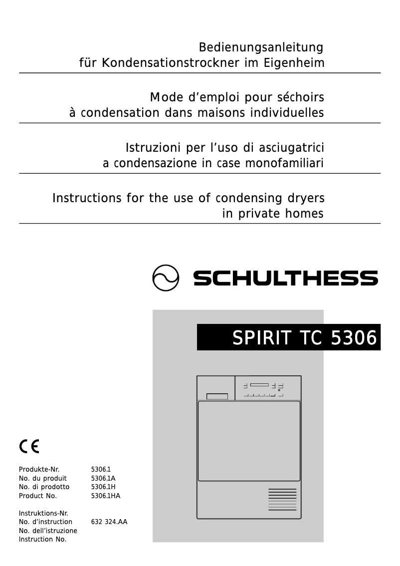 Imagen de la primera página del manual del dispositivo Spirit TA 5306