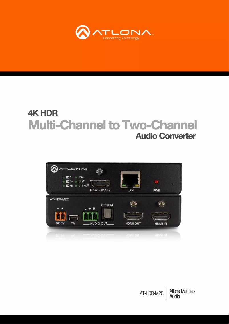 Imagen de la primera página del manual del dispositivo AT-HDR-M2C