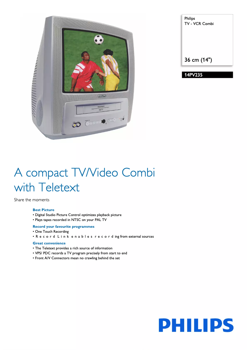 Imagen de la primera página del manual del dispositivo 14PV235