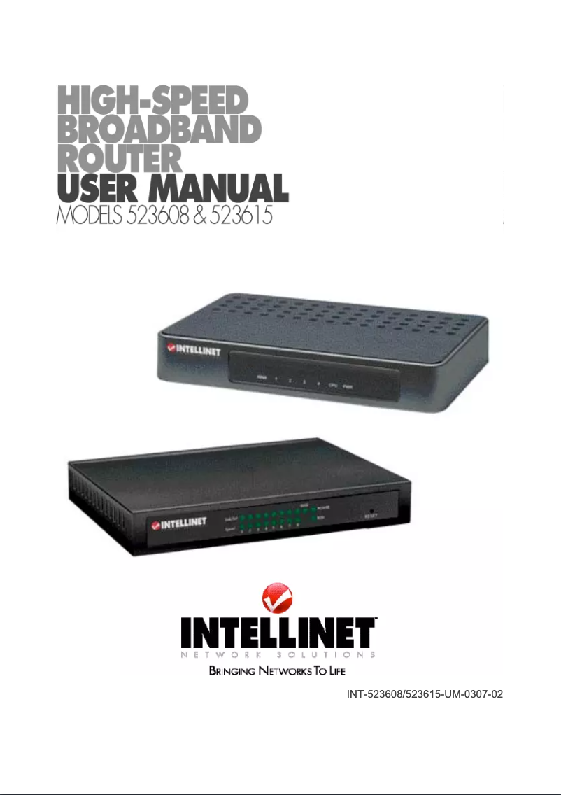 Imagen de la primera página del manual del dispositivo High Speed Broadband Router 523608