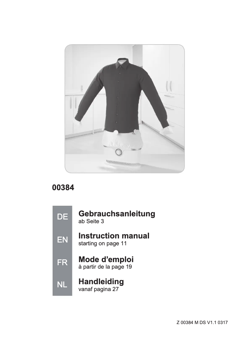 Imagen de la primera página del manual del dispositivo 00384200128