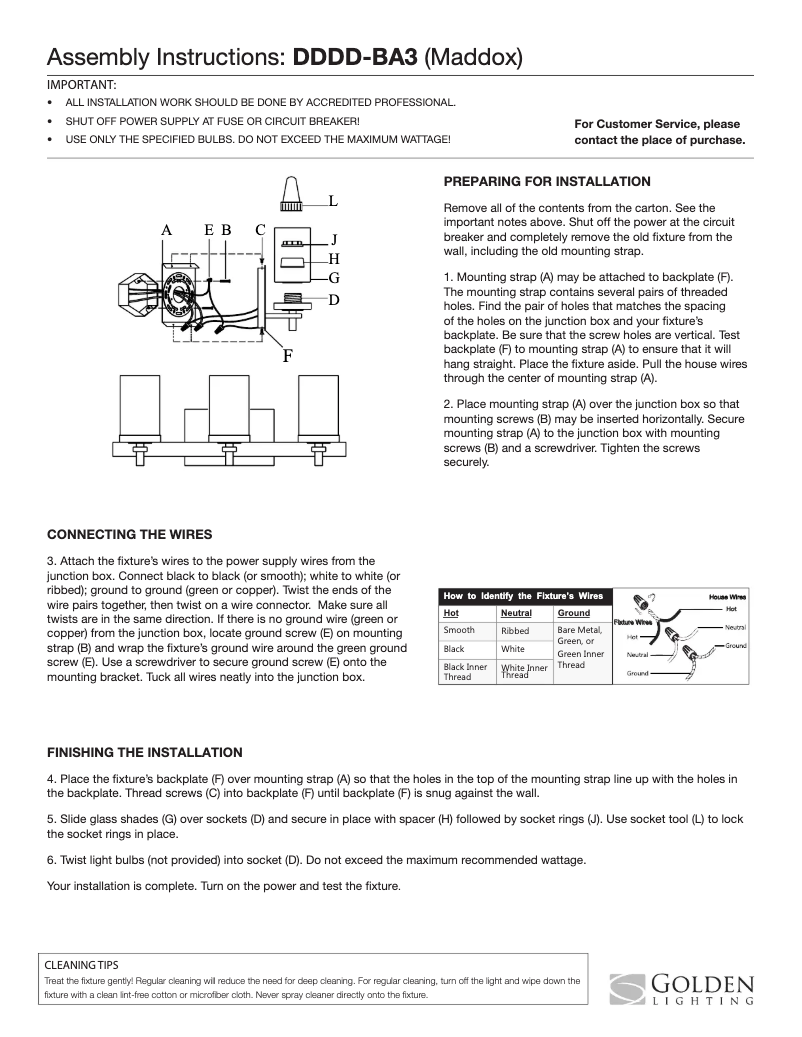 Imagen de la primera página del manual del dispositivo Maddox DDDD-BA3
