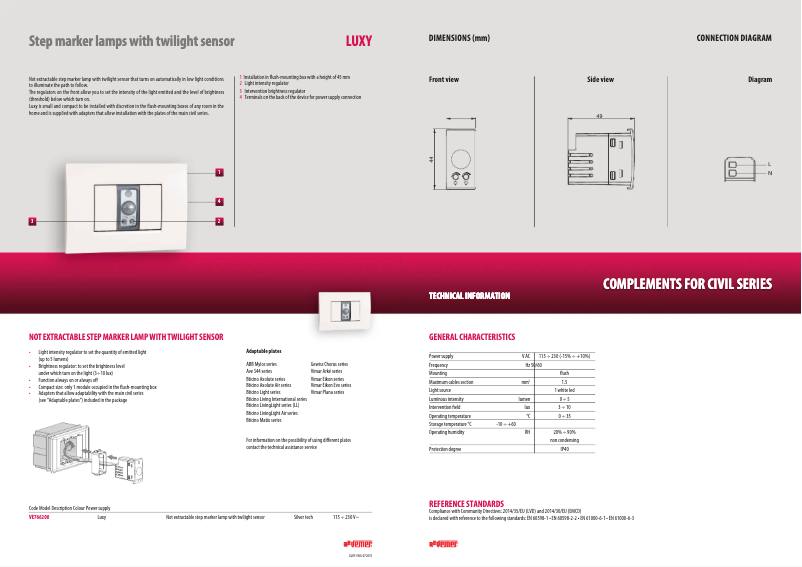 Página nº 1 - Manual de usuario Vemer Luxy