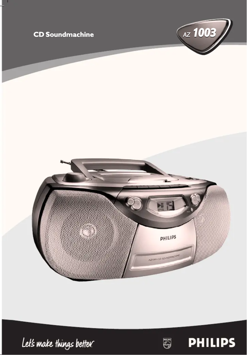 Página 1 del manual Manual de usuario Philips AZ1003