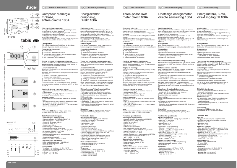 Imagen de la primera página del manual del dispositivo TE360