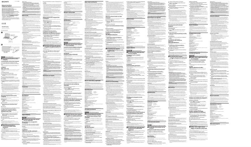 Imagen de la primera página del manual del dispositivo HD-SP1