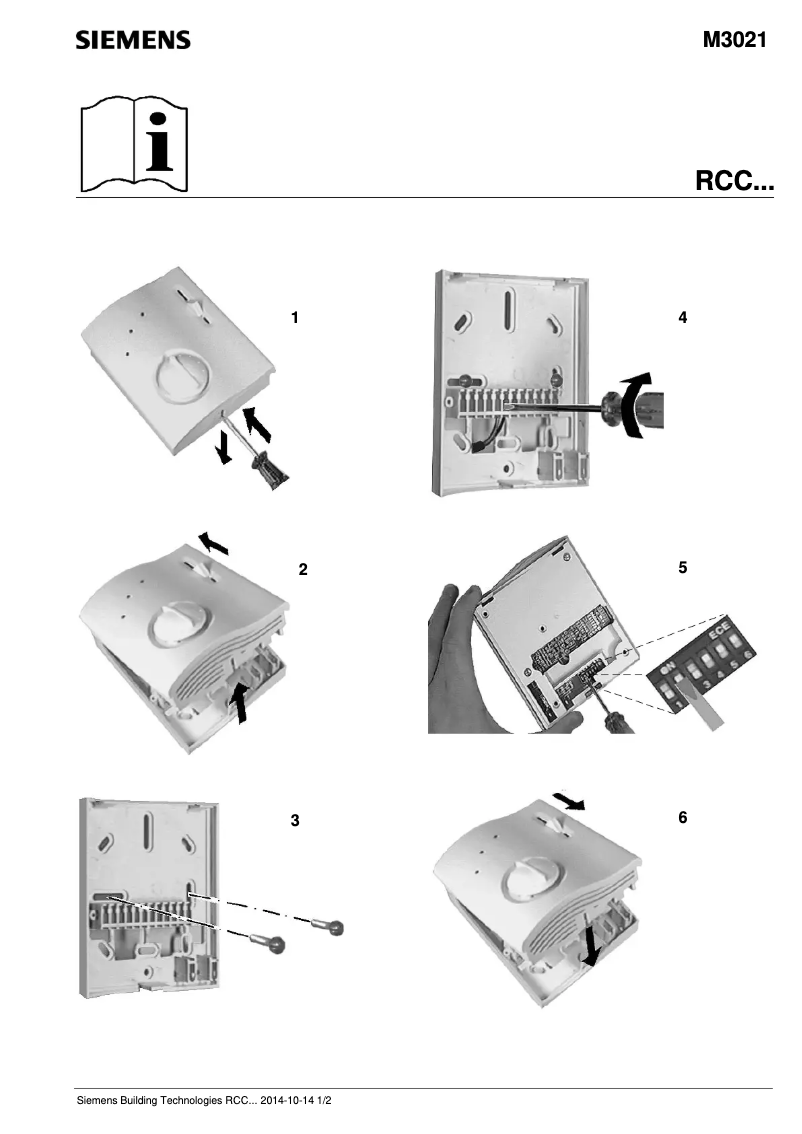 Imagen de la primera página del manual del dispositivo RCC20