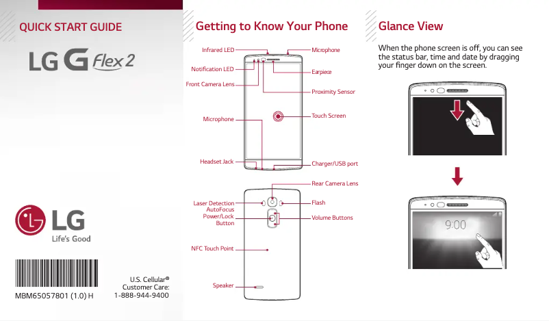 Imagen de la primera página del manual del dispositivo G Flex 2