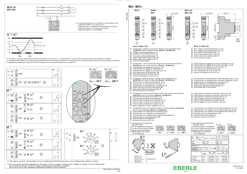 Página 1 del manual Manual de usuario Eberle MFU 260