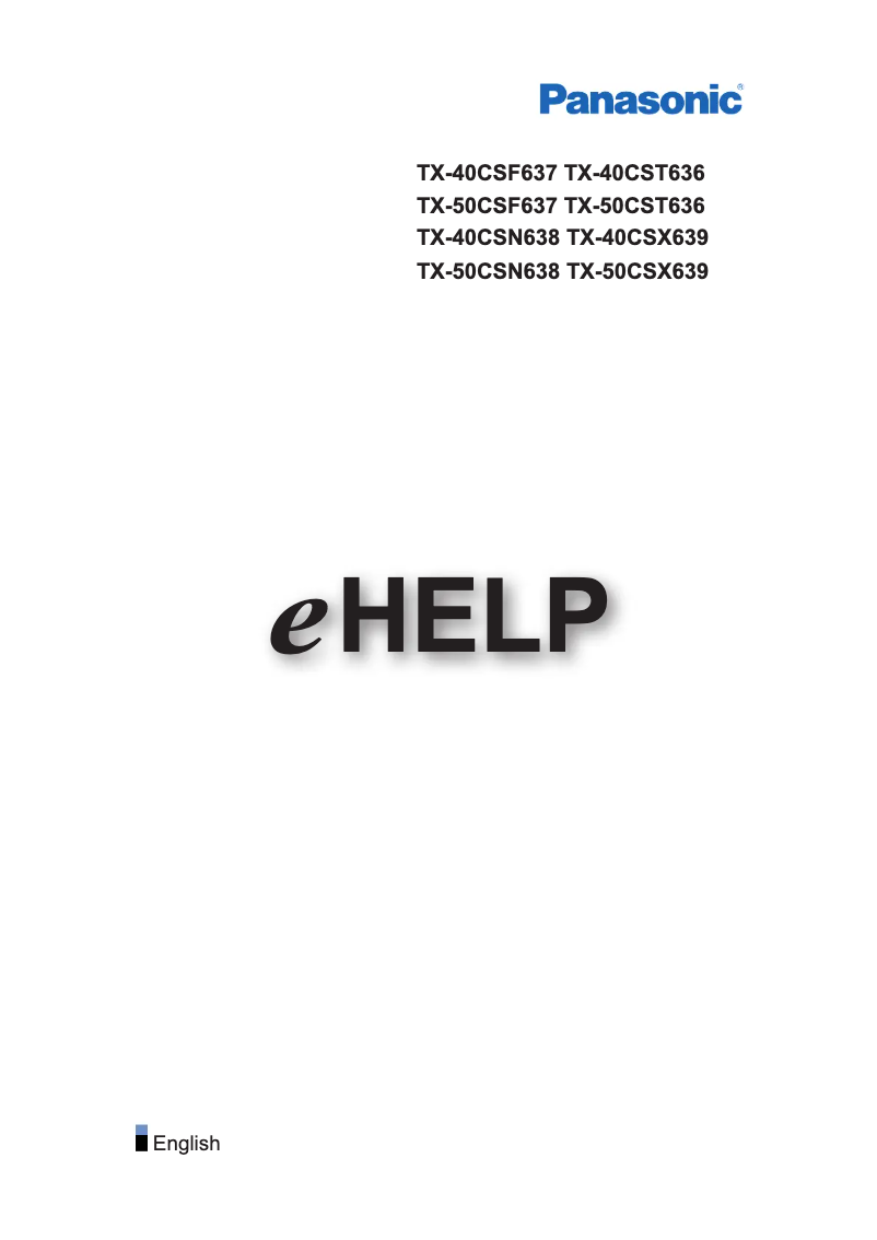 Imagen de la primera página del manual del dispositivo Viera TX-50CSF637