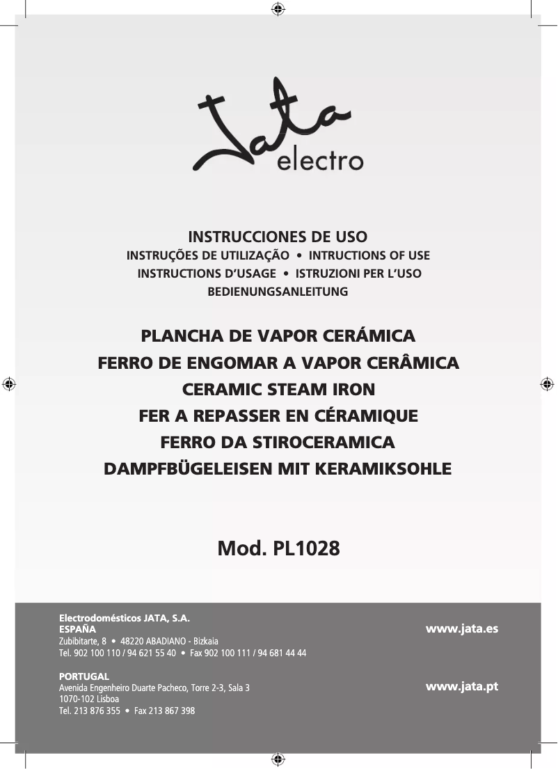 Imagen de la primera página del manual del dispositivo PL1028