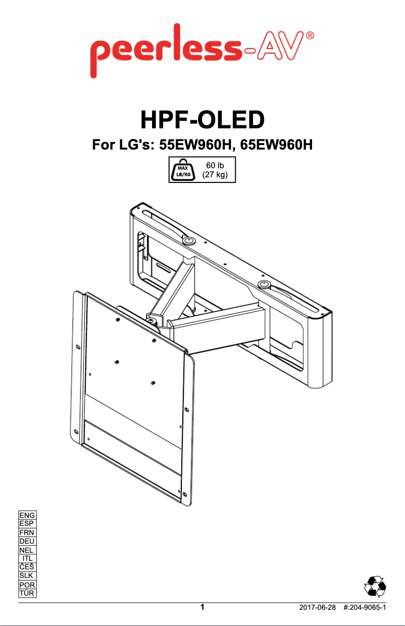 Imagen de la primera página del manual del dispositivo HPF-OLED