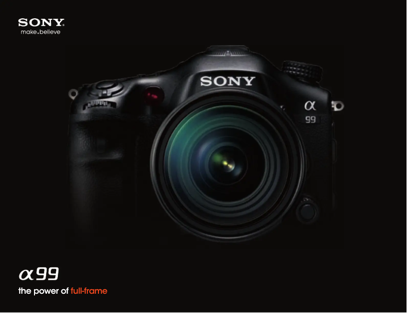 Página nº 1 - Ficha técnica Sony Alpha A99