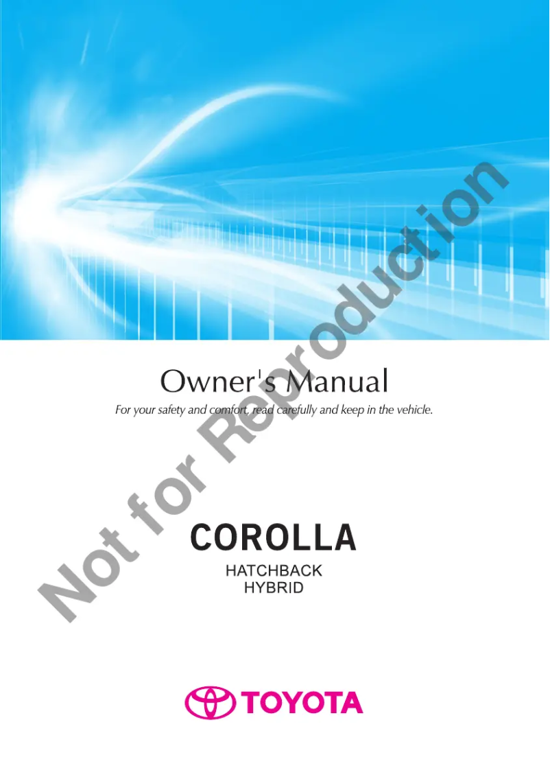Página 1 del manual Manual de usuario Toyota Corolla hatchback hybrid (2017)