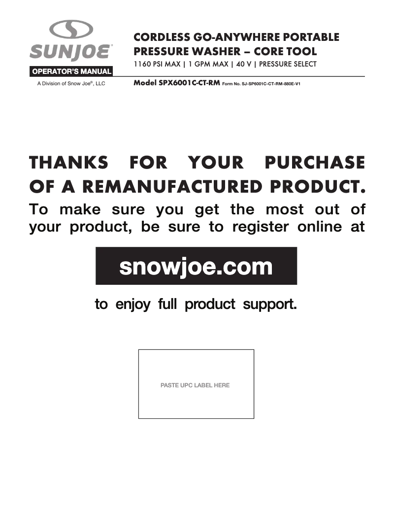 Imagen de la primera página del manual del dispositivo SPX6001C-CT-RM