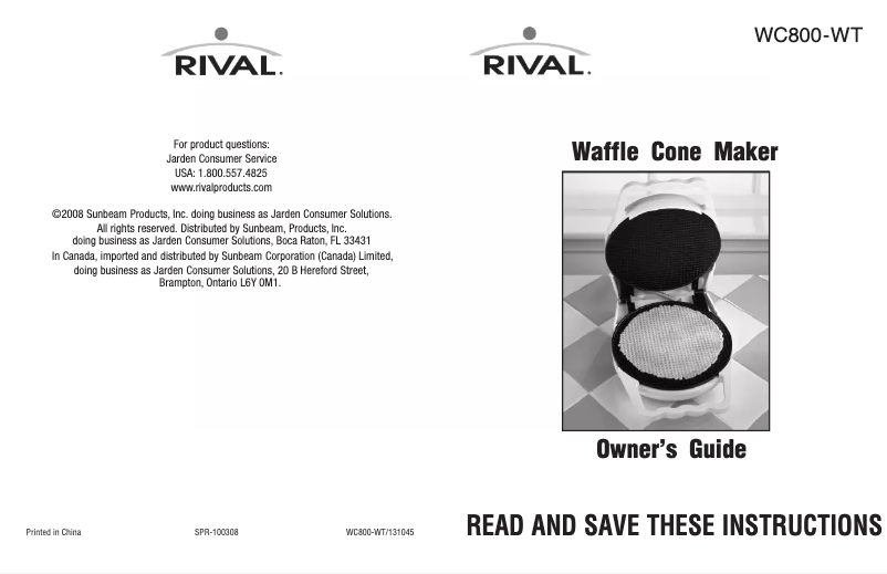 Página nº 1 - Manual de usuario Rival WC800