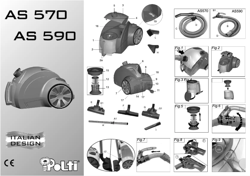 Imagen de la primera página del manual del dispositivo AS 590