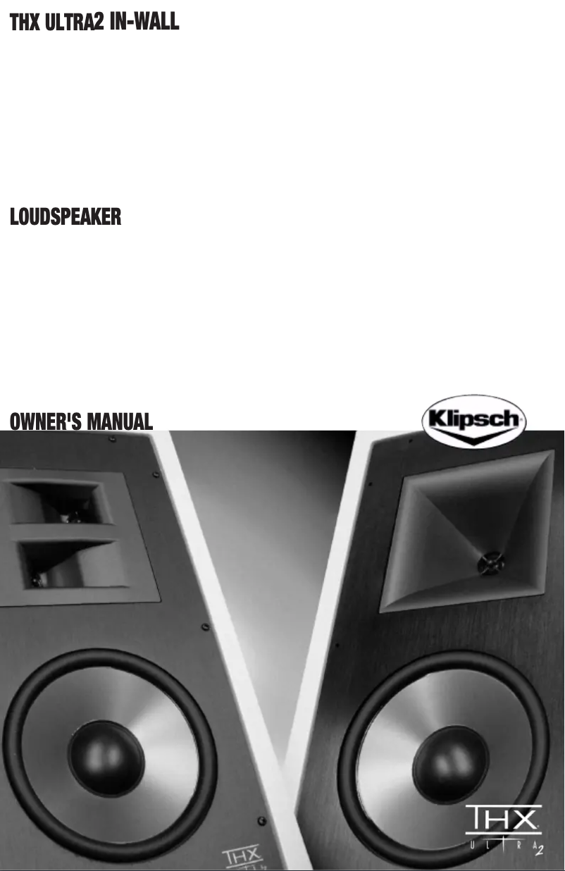 Página 1 del manual Manual de usuario Klipsch KL-525-THX