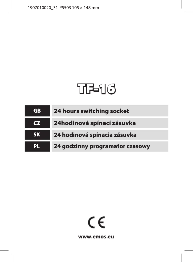 Página 1 del manual Manual de usuario Emos P5503