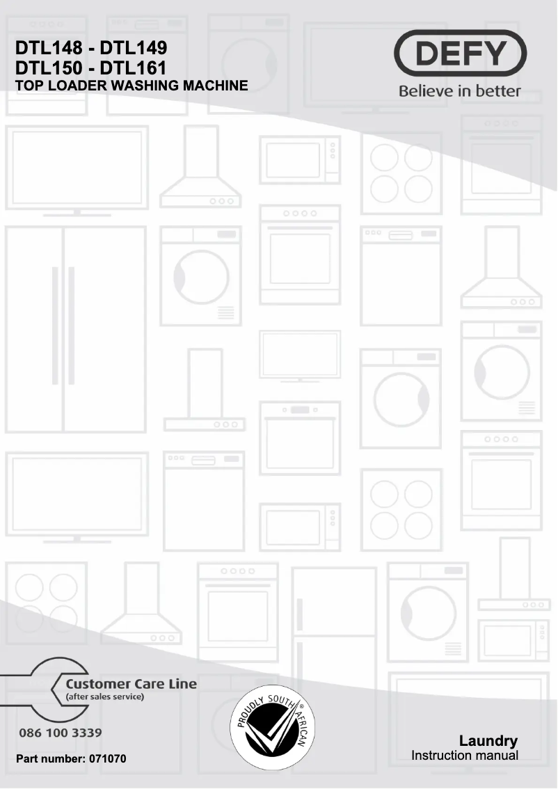 Página 1 del manual Manual de usuario Defy DTL156