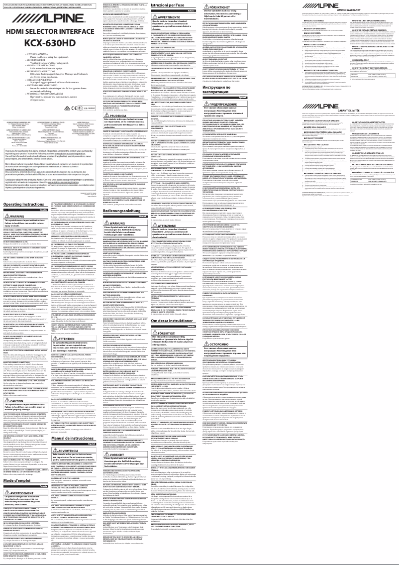 Imagen de la primera página del manual del dispositivo KCX-630HD