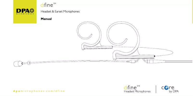 Imagen de la primera página del manual del dispositivo D:fine 4066