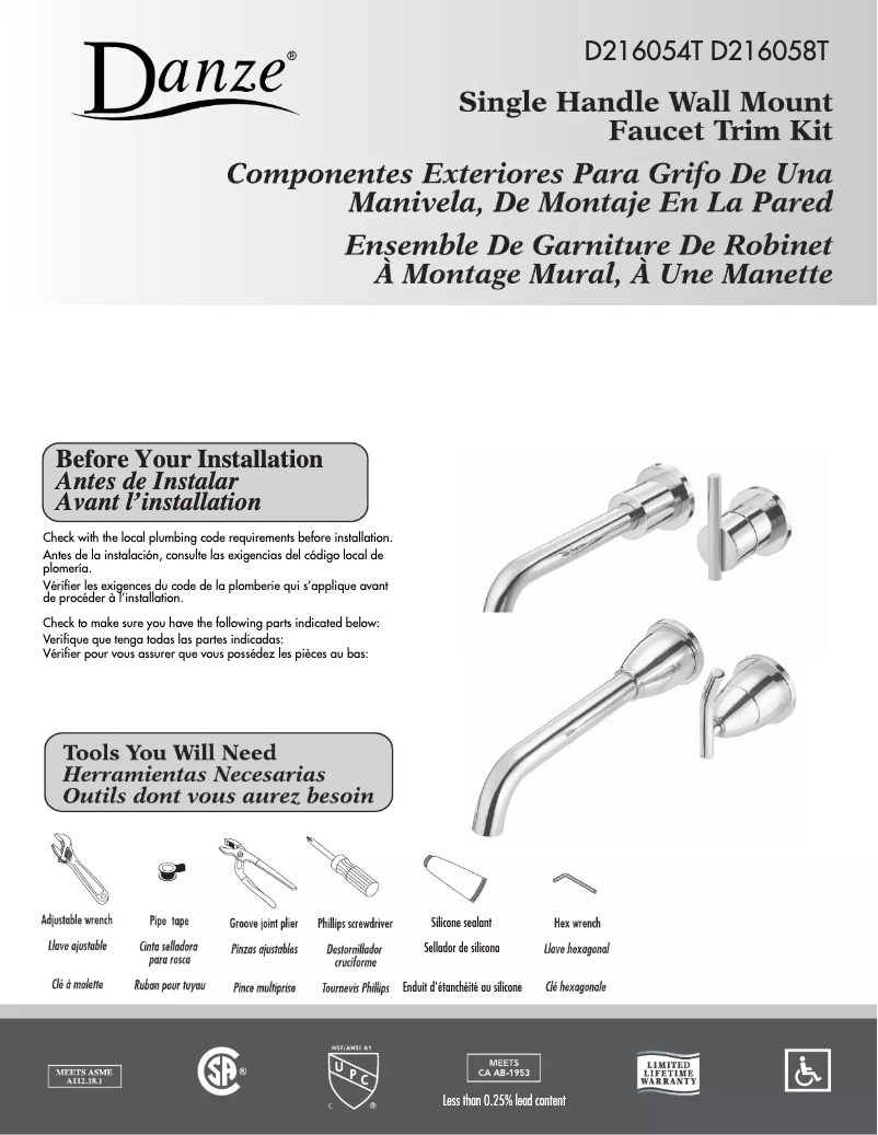 Imagen de la primera página del manual del dispositivo D216058