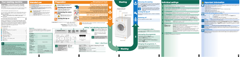 Imagen de la primera página del manual del dispositivo WM12E267DN