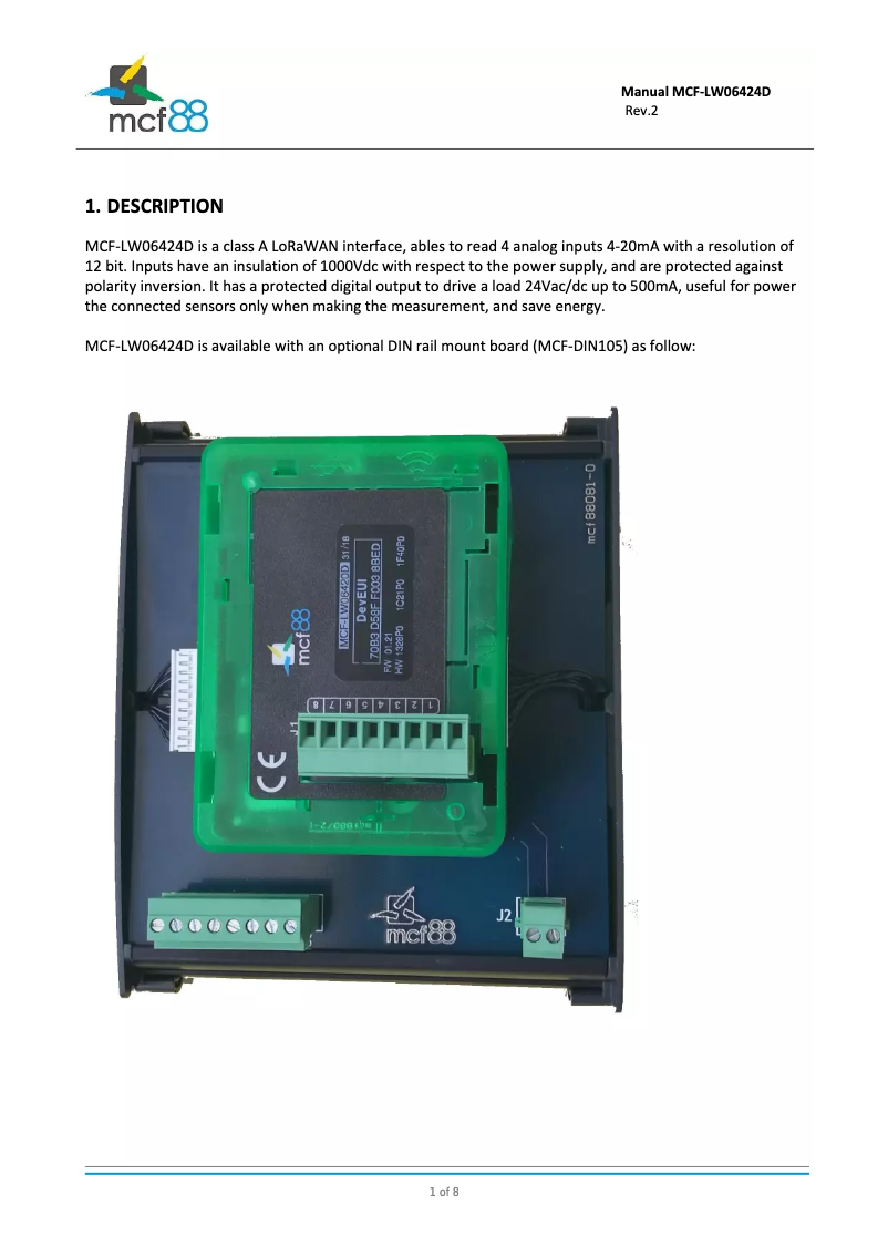 Página nº 1 - Manual de usuario MCF88 MCF-LW06424D