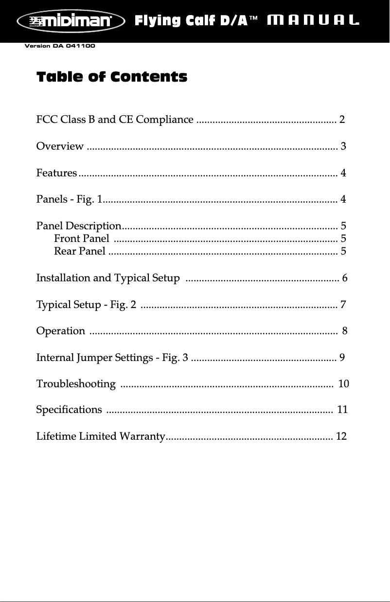 Página 1 del manual Manual de usuario M-Audio Flying Calf