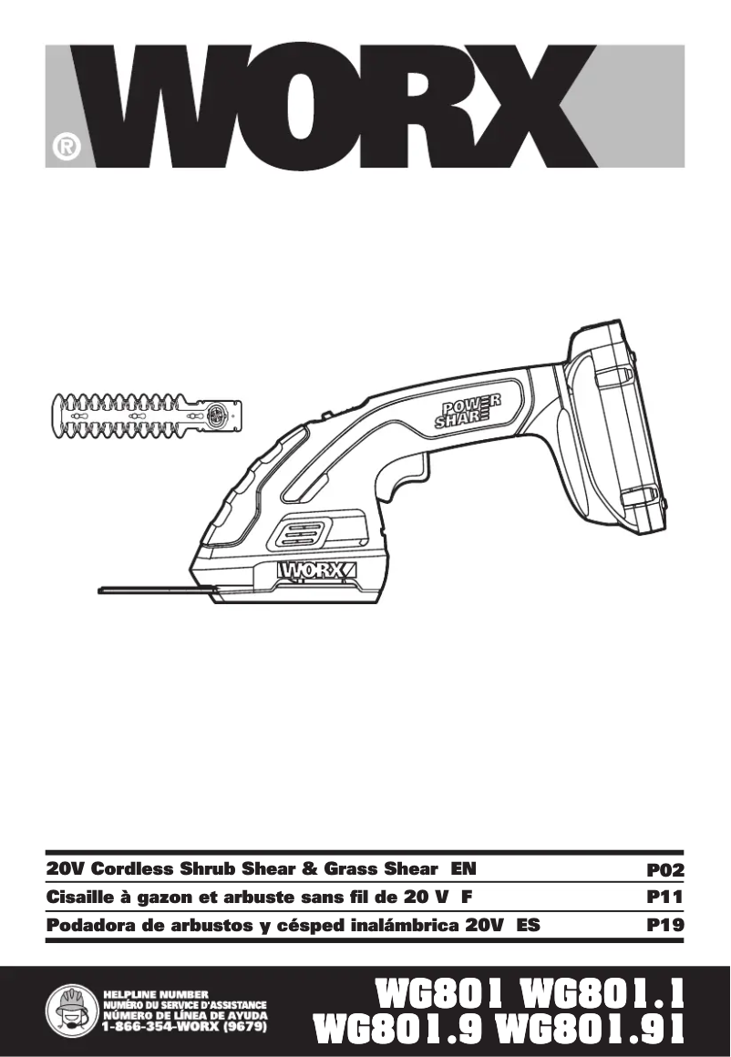 Imagen de la primera página del manual del dispositivo WG801.1