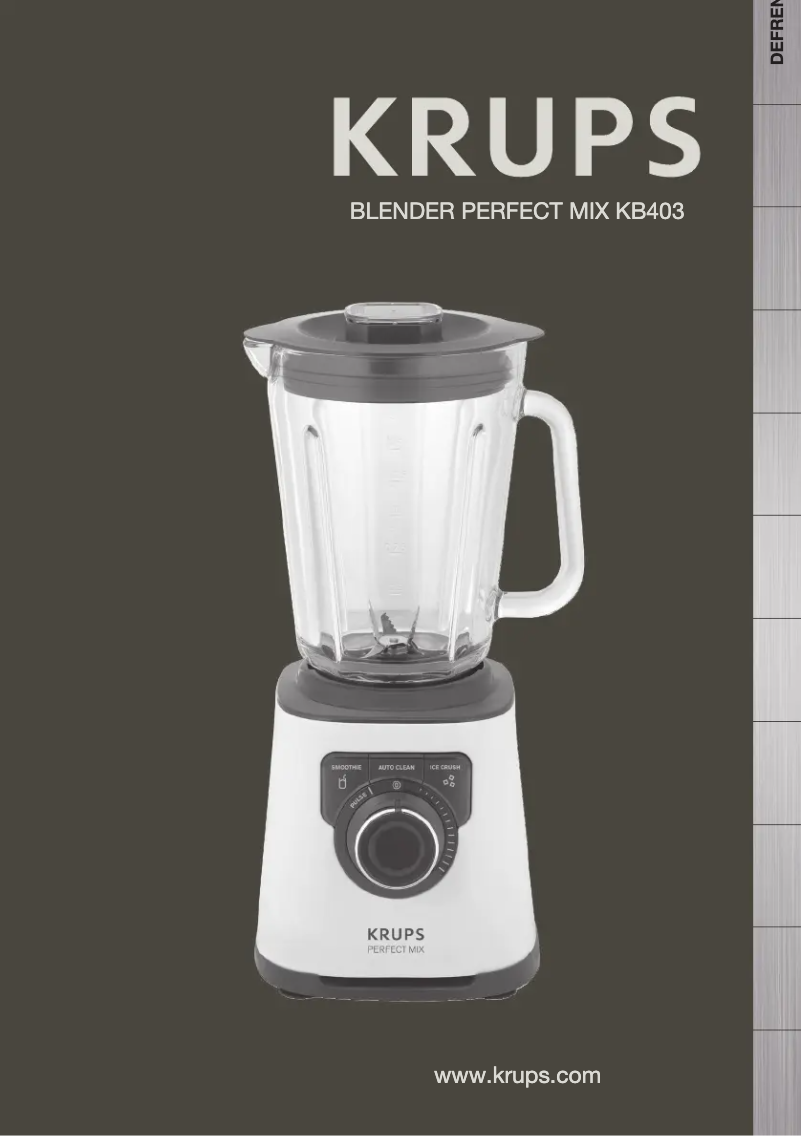 Imagen de la primera página del manual del dispositivo Perfect Mix KB430