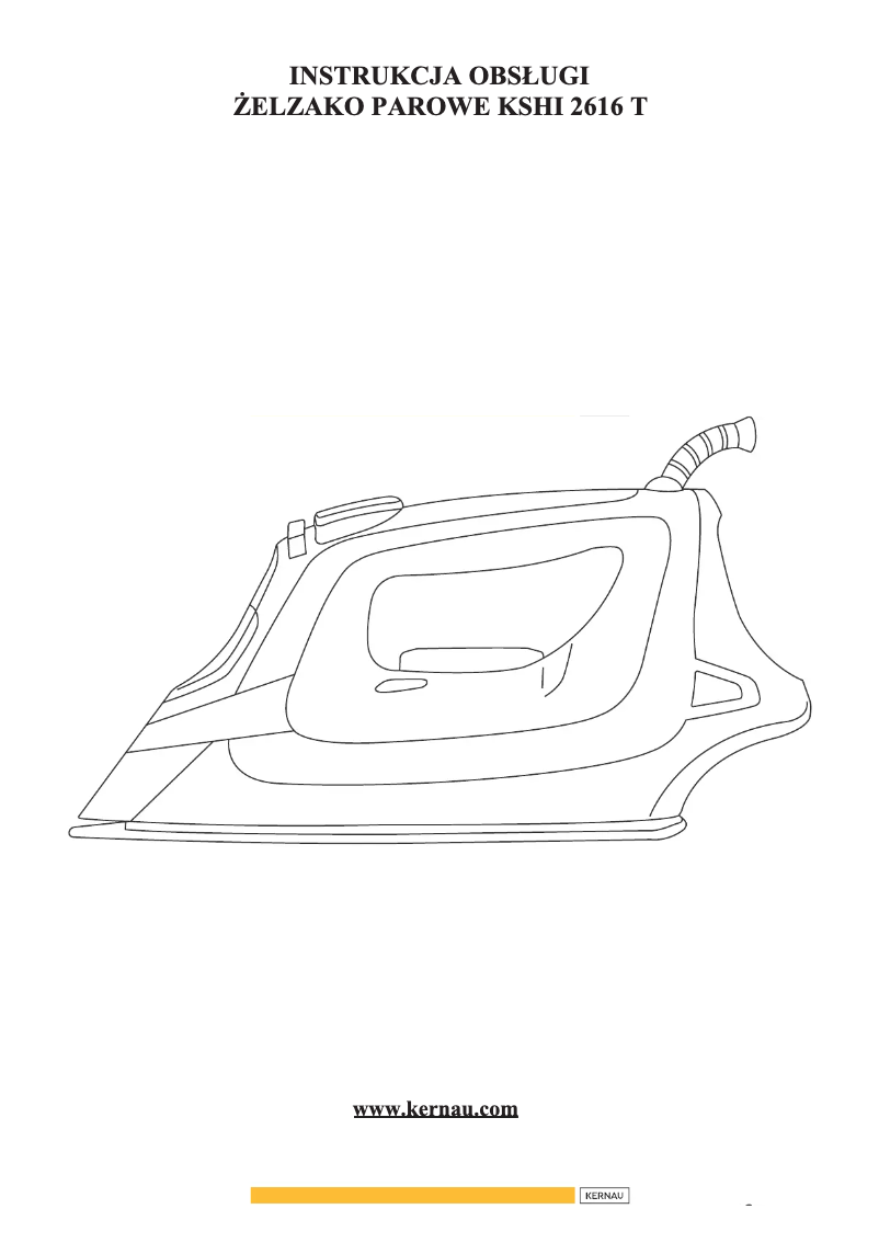 Imagen de la primera página del manual del dispositivo KSHI 2616 T