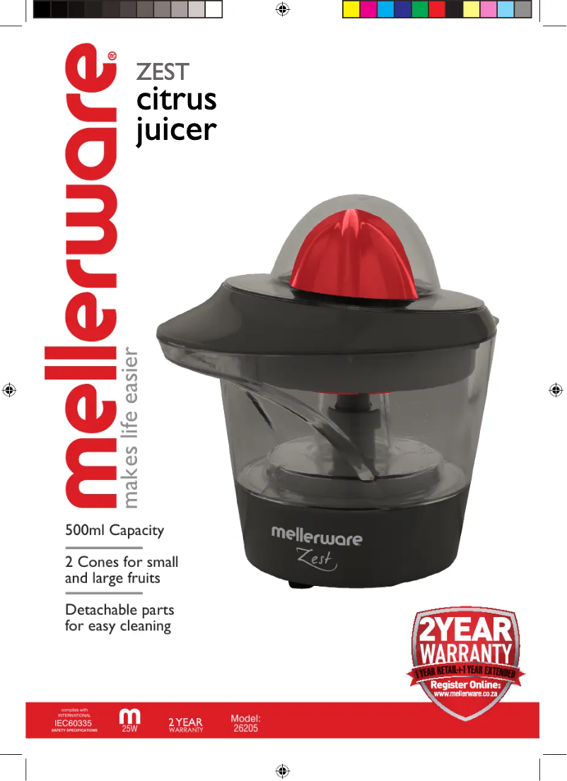 Imagen de la primera página del manual del dispositivo Zest 26205