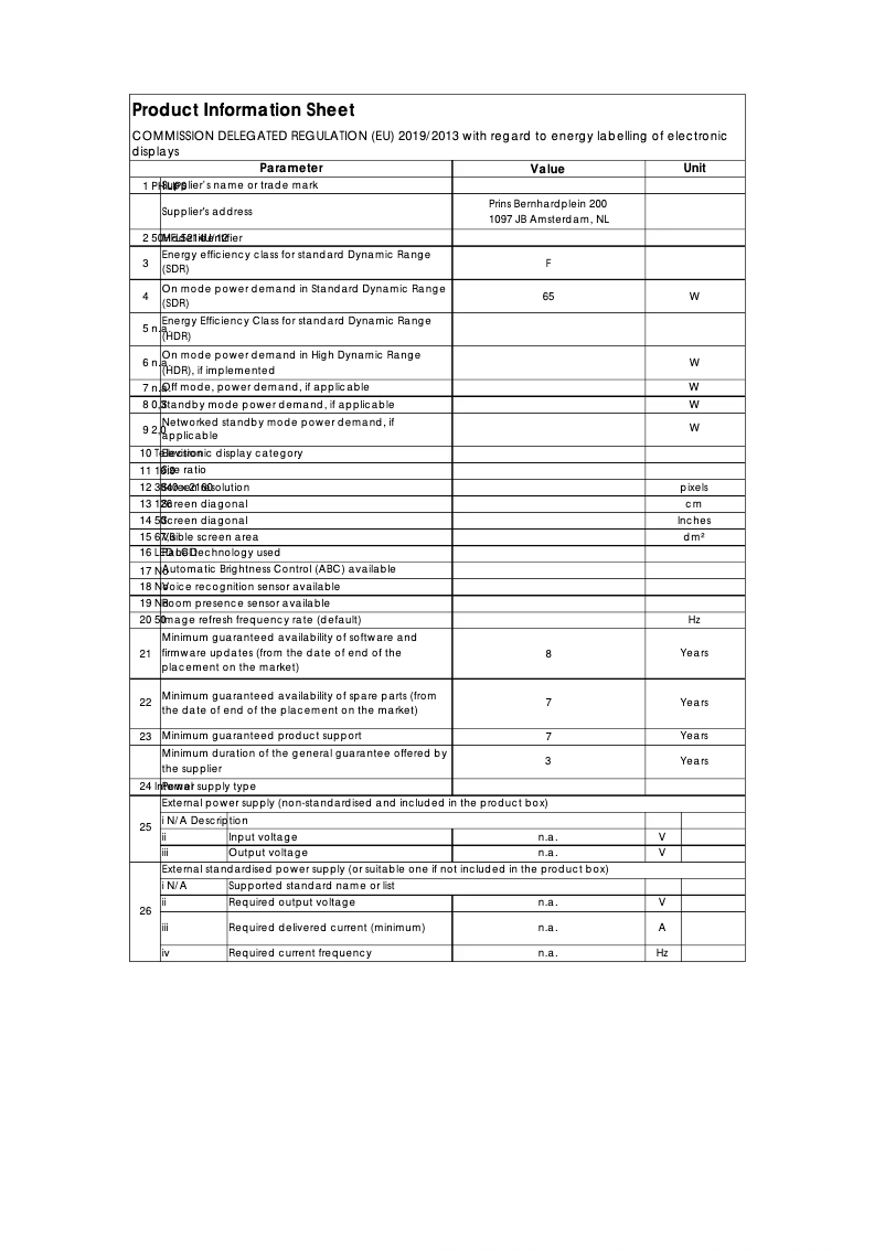 Imagen de la primera página del manual del dispositivo 50HFL5214U