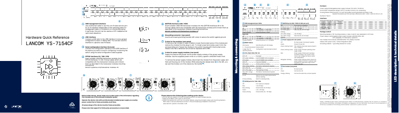 Imagen de la primera página del manual del dispositivo YS-7154CF