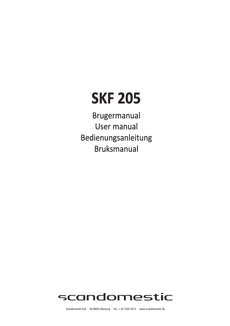 Imagen de la primera página del manual del dispositivo SKF 205 A++
