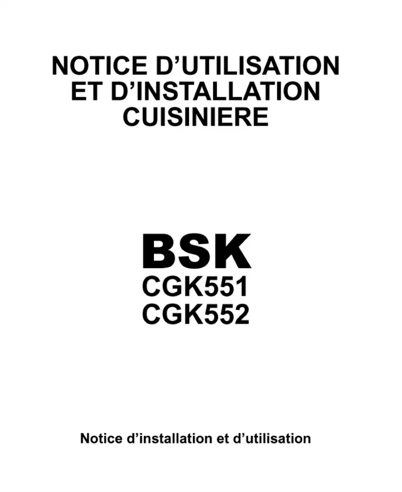 Imagen de la primera página del manual del dispositivo CGK552