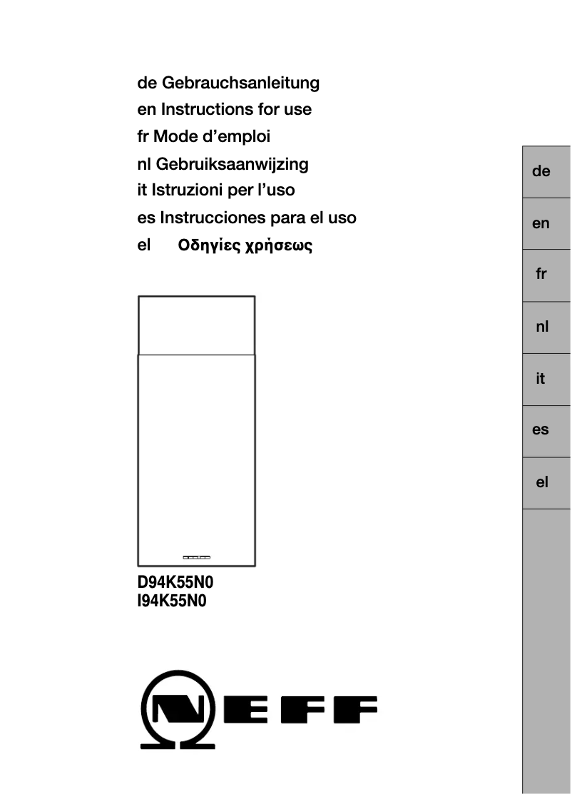 Página nº 1 - Manual de usuario Neff D94K55NO