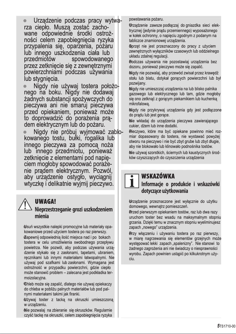 Imagen de la primera página del manual del dispositivo ZTS1710W