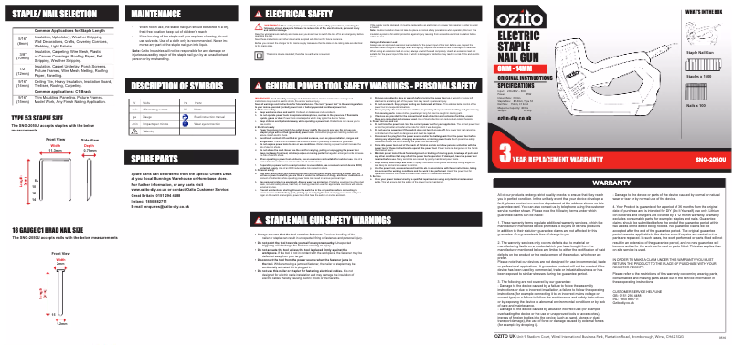 Imagen de la primera página del manual del dispositivo SNG-2050U