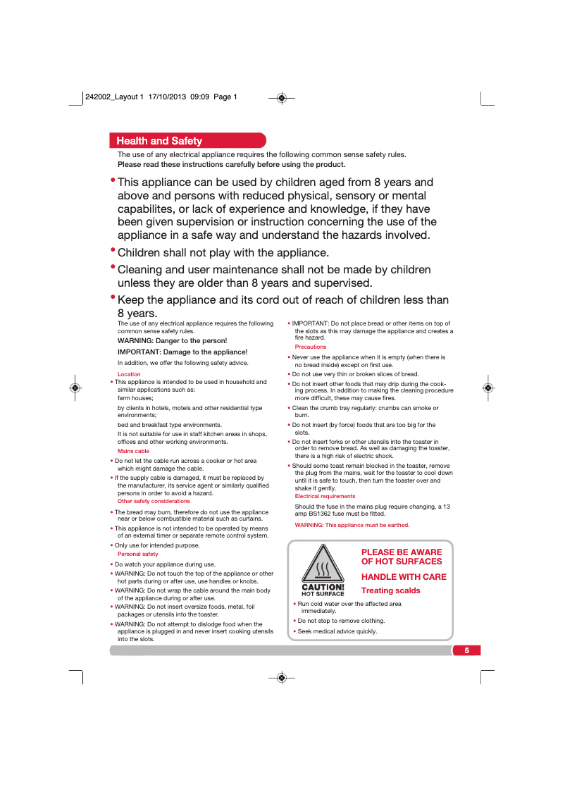 Imagen de la primera página del manual del dispositivo Accents