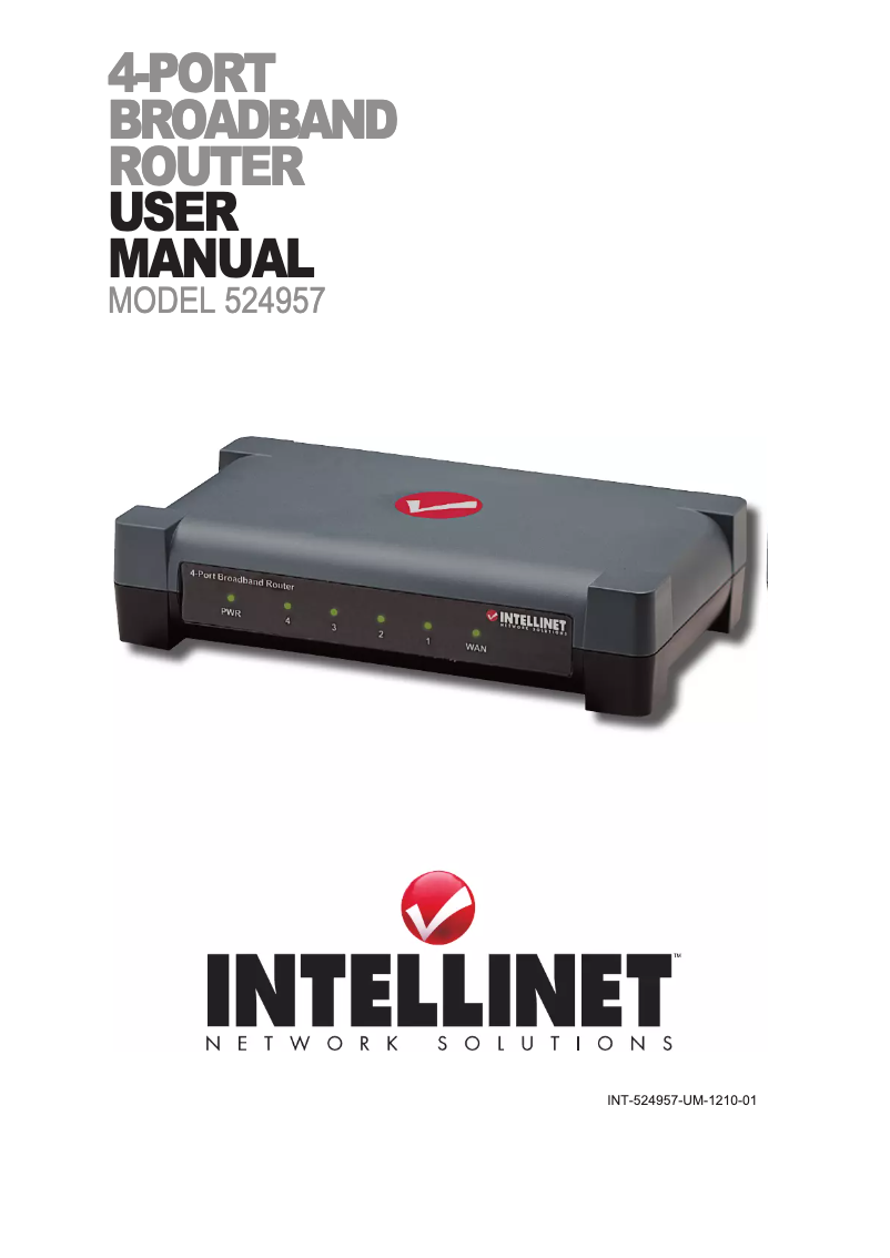 Página 1 del manual Manual de usuario Intellinet 4-Port Broadband Router 524957