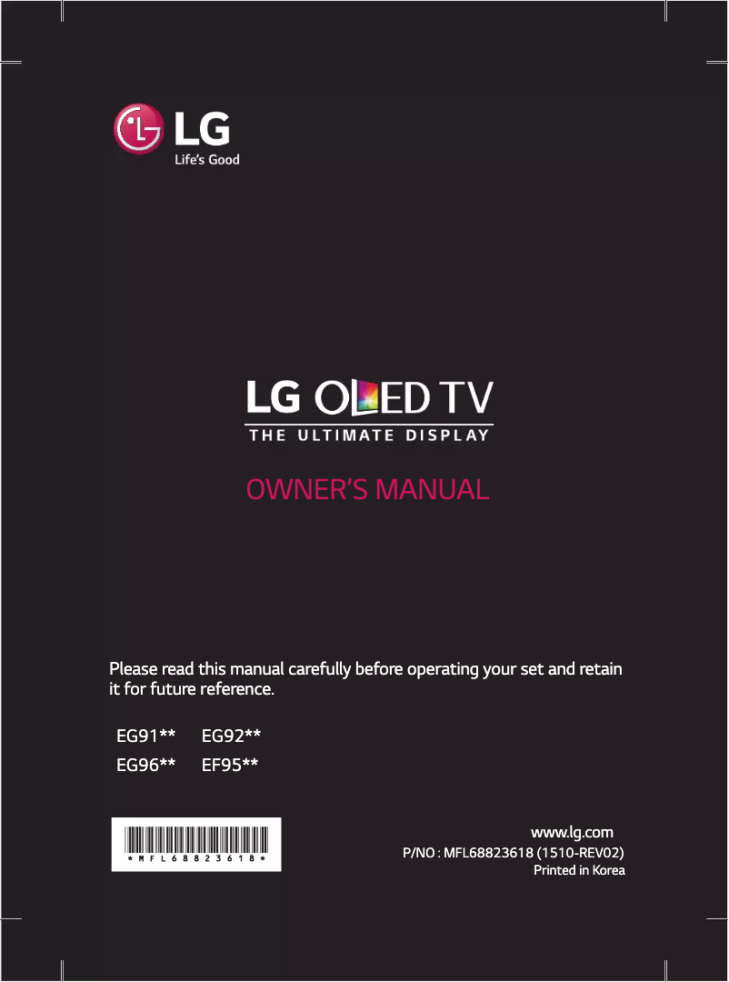 Página nº 1 - Manual de usuario LG 55EG910V