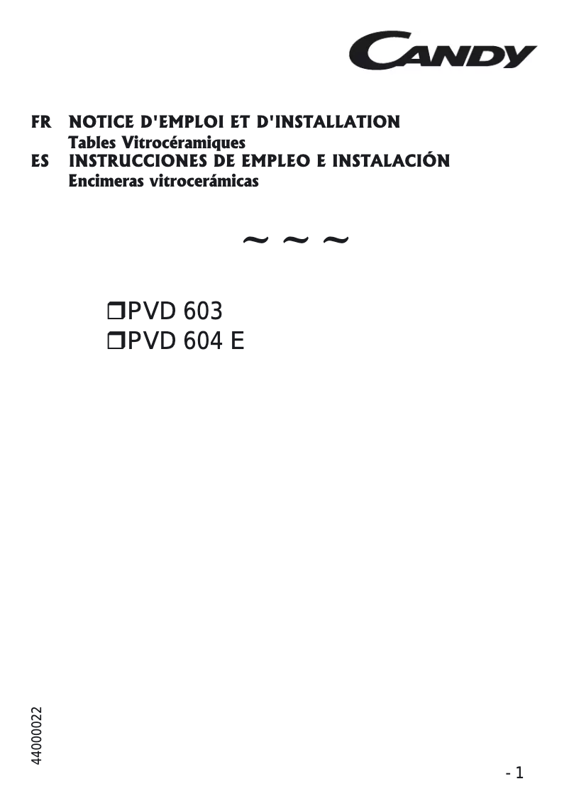 Imagen de la primera página del manual del dispositivo PC PVD 603 N